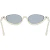 Fendi Ff Diamonds 53mm Oval Sunglasses In Neutral