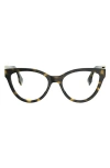 Fendi Ff Diamonds 54mm Cat Eye Optical Glasses In Brown