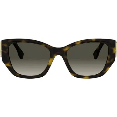 Fendi Ff Diamonds 54mm Cat Eye Sunglasses In Black