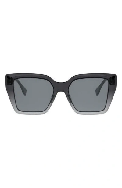 Fendi Ff Diamonds 54mm Gradient Square Sunglasses In Pink