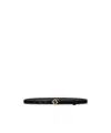 Fendi Ff Diamonds Leather Belt In Black
