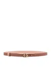Fendi Brown And Pink Leather Reversible Belt In Brown