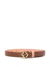 Fendi Ff Diamonds Reversible Leather Belt Accessories In Brown