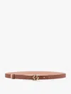 Fendi Brown And Pink Leather Reversible Belt In Brown
