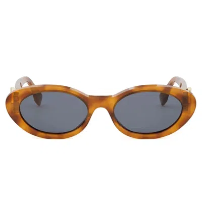 Fendi Ff Diamonds Brown Oval Sunglasses