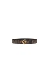 Fendi Ff Diamonds Buckled Reversible Belt In Black