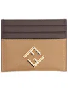 Fendi Two-tone Purse And Cardholder Set In Gold