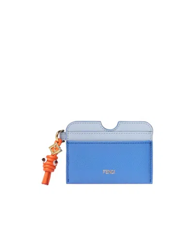 Fendi Ff Diamonds Card Case In Neutral