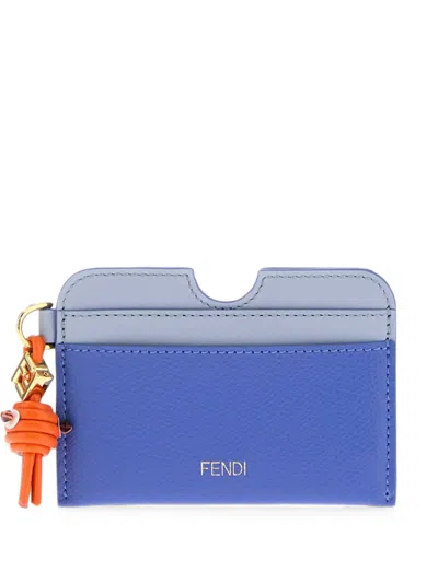 Fendi Ff Diamonds Card Holder In Blue