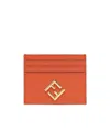 Fendi `ff Diamonds` Card Case In Red