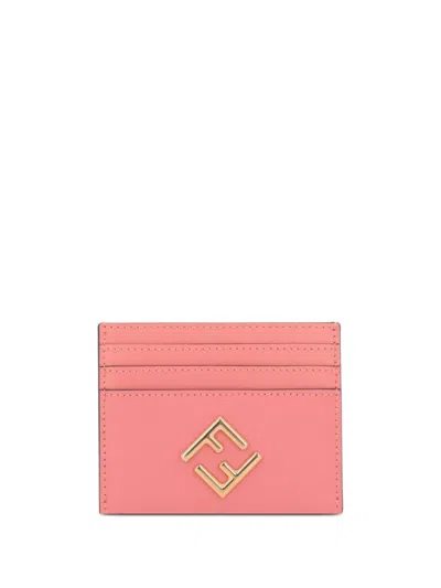 Fendi Ff Diamonds Cardholder In 粉色