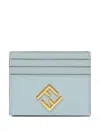Fendi Ff Diamond Card Holder In Blue