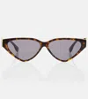 Fendi Eyewear Cat Eye Frame Sunglasses In Brown