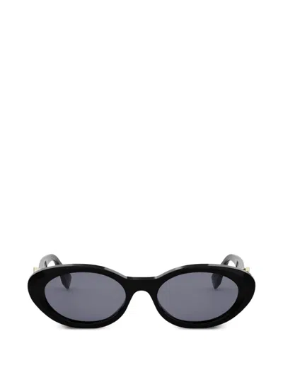 Fendi Ff Diamonds Cat-eye Sunglasses In Black