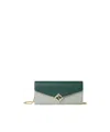 Fendi Ff Diamonds Continental Wallet On Chain Accessories In Green