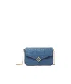 Fendi Ff Diamonds Chain-linked Wallet In Blue