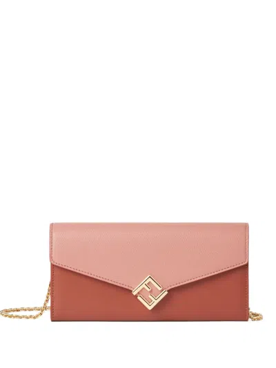 Fendi Ff Diamonds Continental Chain-strap Clutch Bag In Multi