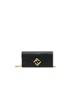 Fendi Ff Diamonds Continental Wallet In Black