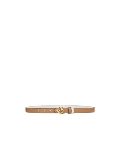 FENDI BEIGE LEATHER REVERSIBLE BELT