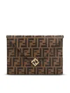 FENDI FENDI FF DIAMONDS FLAT POUCH