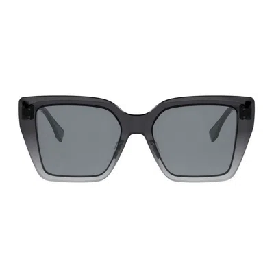 Fendi Geometric Sunglasses In Gray