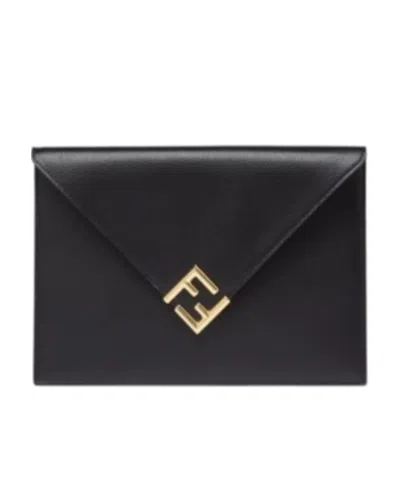 Fendi Ff Diamonds Handbag In Black