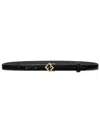 Fendi Ff Diamonds Leather Belt In Black