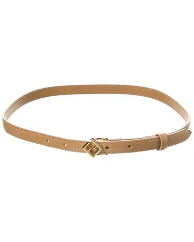 Fendi Ff Diamonds Leather Belt In Brown