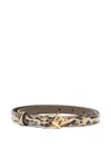 Fendi Ff Diamonds Leather Belt In Gray