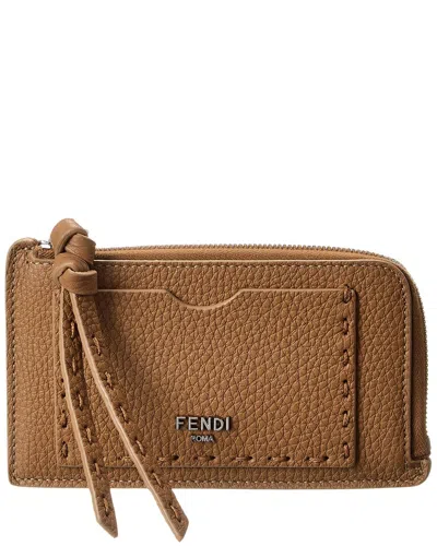 Fendi Ff Diamonds Leather Card Holder