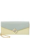 Fendi Ff Diamonds Leather Wallet On Chain