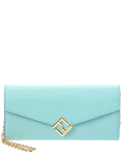 Fendi Dnu Inv  Ff Diamonds Leather Wallet On Chain