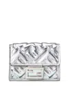 Fendi Ff Diamonds Leather Wallet On Chain