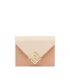 Fendi Ff Diamonds Medium Tri-fold Wallet Accessories In Nude
