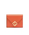 Fendi Ff Diamonds Tri-fold Wallet In Red