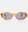 Fendi Womens Brown Fe40140u Cat-eye Tortoiseshell Acetate Sunglasses In Blue