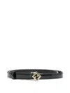 Fendi Ff Diamonds Patent Leather Belt Accessories In Black