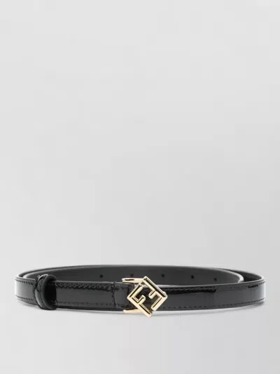 FENDI FF DIAMONDS PATENT LEATHER WAIST BELT