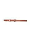Fendi Brown And Pink Leather Reversible Belt In Multi