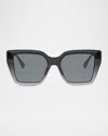 Fendi Ff Diamonds Square Acetate Sunglasses In Gray