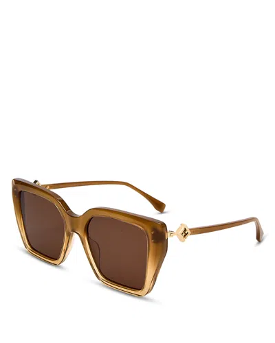 FENDI FF DIAMONDS SQUARE SUNGLASSES, 54MM