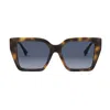 Fendi Fe40161i Ff Diamonds 52w Havana Sunglasses In Brown