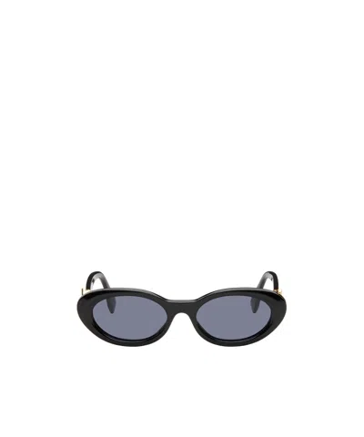 FENDI FENDI EYEWEAR OVAL FRAME SUNGLASSES