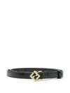 Fendi Ff Diamonds Thin Belt Accessories In Black