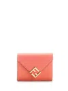 Fendi Ff Diamonds Tri-fold Wallet In Rose