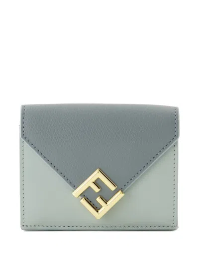 Fendi Ff Diamonds Wallet In Blue