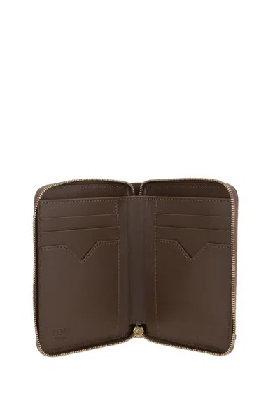 Fendi Medium 'ff Diamonds' Wallet In Brown