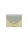 Fendi Ff Diamonds Wallet In Green