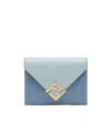 Fendi Ff Diamonds Wallet In Light Blue