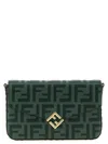 Fendi Ff Diamonds' Wallet On Chain In Black